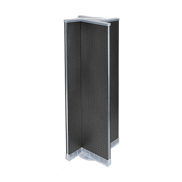 Pinwheel Pegboard Floor Display on Revolving Base. Spinner Rack Stand.